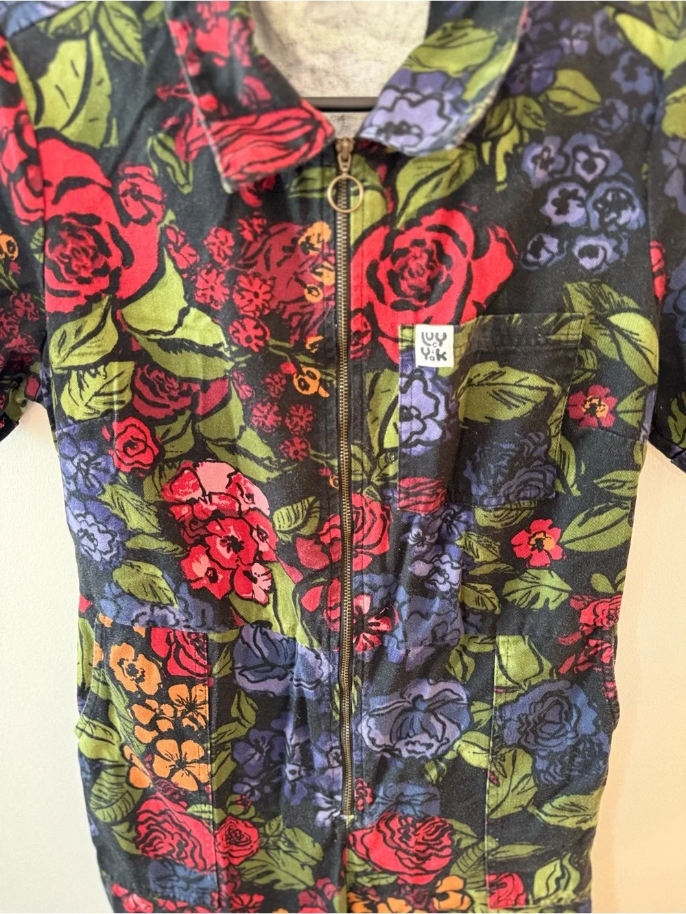Lucy & Yak Organic Cotton Jumpsuit in Maria Print - Picture 3 of 8